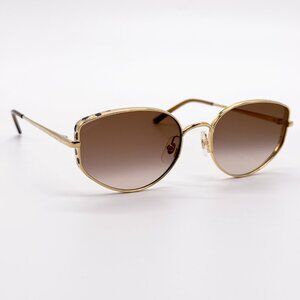 NEW CARTIER CT0300S 002 WOMEN GOLD CAT EYE SUNGLASSES Cartier-Cat-Eye-Sunglasses-  main image 3